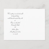 ヴィンテージ愛の鳥の結婚式の日付を保存 インビテーションポストカード (裏面)