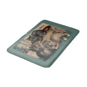 ヴィンテージ愛らしい子猫リトグラフ バスマット (アングル)