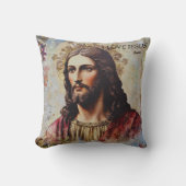 ヴィンテージ愛イエスの名パーソナライズされた前 クッション (正面)