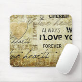 ヴィンテージ愛ハートの芸術 マウスパッド (マウス)