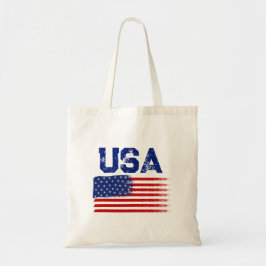 ヴィンテージ愛国アメリカ国旗グラフィックTシャツ トートバッグ
