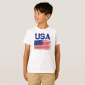 ヴィンテージ愛国アメリカ国旗グラフィックTシャツ Tシャツ (正面フル)