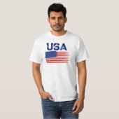 ヴィンテージ愛国アメリカ国旗グラフィックTシャツ Tシャツ (正面フル)