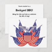 ヴィンテージ愛国アメリカ国旗, パーティー招待状 招待状 (正面/裏面)