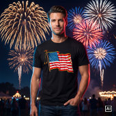 ヴィンテージ愛国アメリカ国旗、7月4日 Tシャツ