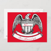 ヴィンテージ愛国イーグルプラークThunder_Cove ポストカード (正面/裏面)