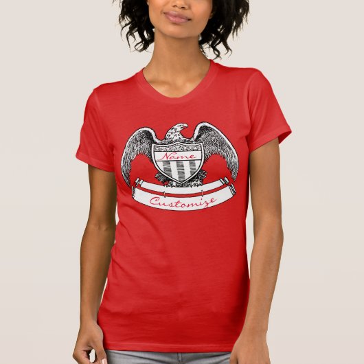 ヴィンテージ愛国イーグルプラークThunder_Cove Tシャツ (正面)