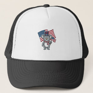 ヴィンテージ愛国コアラ旗Tシャツデザイン1 キャップ