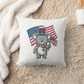 ヴィンテージ愛国コアラ旗Tシャツデザイン1 クッション (ブランケット)