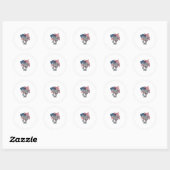 ヴィンテージ愛国コアラ旗Tシャツデザイン1 ラウンドシール (シート)