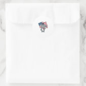 ヴィンテージ愛国コアラ旗Tシャツデザイン1 ラウンドシール (バッグ)