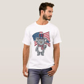 ヴィンテージ愛国コアラ旗Tシャツデザイン1 Tシャツ (正面フル)