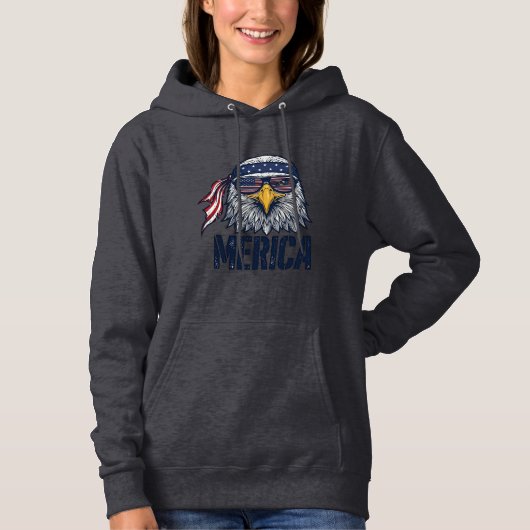 ヴィンテージ愛国ハクトウワシ Merica Tシャツ デザイン 1 (正面)