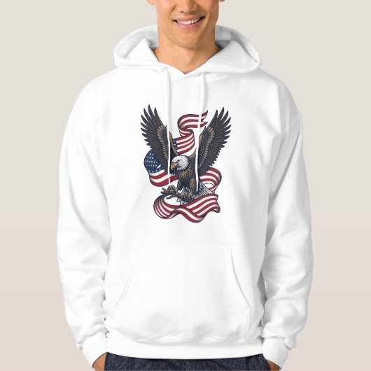 ヴィンテージ愛国ハクトリーデザインTシャツ (2)_1 パーカ (正面)