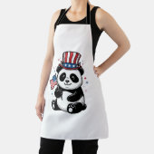 ヴィンテージ愛国パンダ旗Tシャツデザイン1 エプロン (インサイチュ)