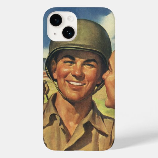ヴィンテージ愛国ヒーロー、軍用飛行機の男たち Case-Mate iPhoneケース (裏面)