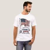 ヴィンテージ愛国フィッシングフラグベクター デザイン_1 Tシャツ (正面フル)