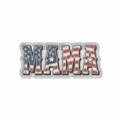 ヴィンテージ愛国ママレタリングTシャツデザイン_1 シール (正面)
