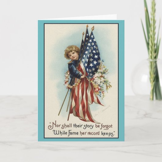 ヴィンテージ愛国メモリアルデーカード カード (正面)