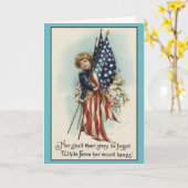 ヴィンテージ愛国メモリアルデーカード カード (黄色い花)