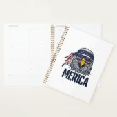 ヴィンテージ愛国ワシ Merica Tシャツデザイン_1 プランナー手帳 (ディスプレー)