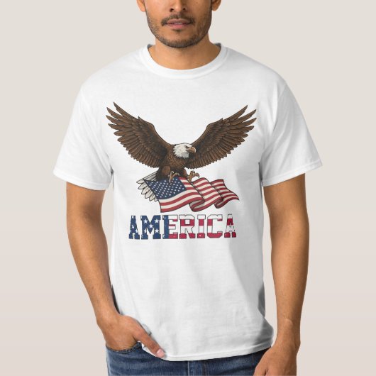 ヴィンテージ愛国ワシTシャツ Tシャツ (正面)