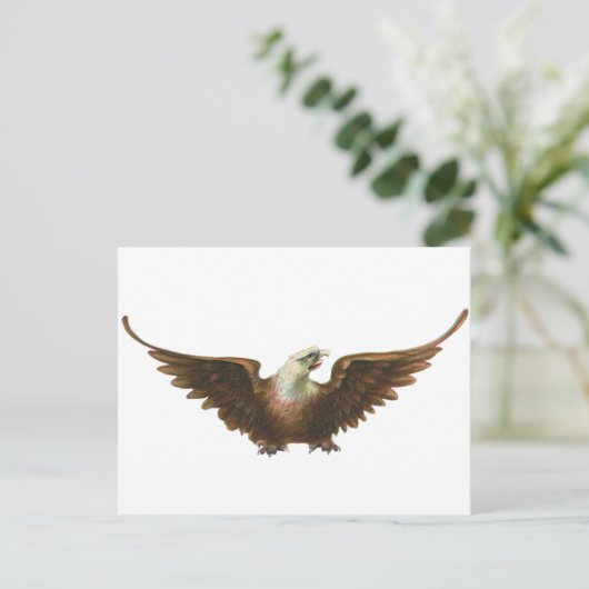 ヴィンテージ愛国主義アメリカのハゲ飛んでいるワシ ポストカード (スタンド正面)