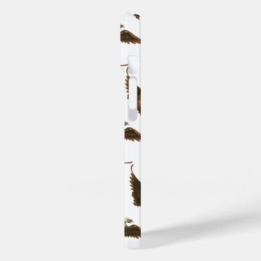 ヴィンテージ愛国主義アメリカのハゲ飛んでいるワシ Case-Mate iPhoneケース (裏面 / 左)