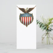 ヴィンテージ愛国主義誇りを持った、イーグル国旗 (スタンド正面)