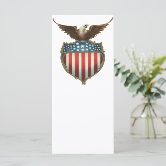 ヴィンテージ愛国主義誇りを持った、イーグル国旗 (スタンド正面)