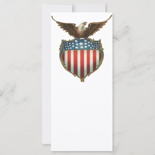 ヴィンテージ愛国主義誇りを持った、イーグル国旗 (正面)