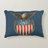 ヴィンテージ愛国主義誇りを持った、イーグル国旗 アクセントクッション (正面)