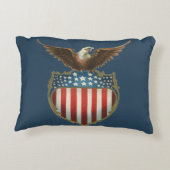 ヴィンテージ愛国主義誇りを持った、イーグル国旗 アクセントクッション (裏面)