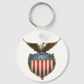 ヴィンテージ愛国主義誇りを持った、イーグル国旗 キーホルダー (裏面)