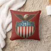 ヴィンテージ愛国主義誇りを持った、イーグル国旗 クッション (ブランケット)