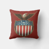 ヴィンテージ愛国主義誇りを持った、イーグル国旗 クッション (裏面)