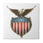 ヴィンテージ愛国主義誇りを持った、イーグル国旗 タイル (正面)