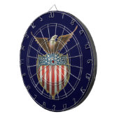 ヴィンテージ愛国主義誇りを持った、イーグル国旗 ダーツボード (正面右)