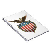 ヴィンテージ愛国主義誇りを持った、イーグル国旗 ノートブック (右側)