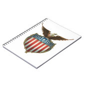 ヴィンテージ愛国主義誇りを持った、イーグル国旗 ノートブック (左側)