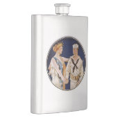 ヴィンテージ愛国主義、海軍海員との女性の自由 フラスク (右)