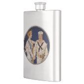 ヴィンテージ愛国主義、海軍海員との女性の自由 フラスク (左)