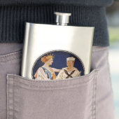 ヴィンテージ愛国主義、海軍海員との女性の自由 フラスク (インサイチュ)