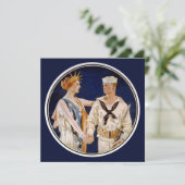 ヴィンテージ愛国主義、海軍海員との女性の自由 招待状 (スタンド正面)