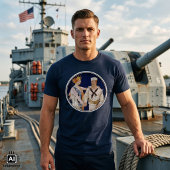 ヴィンテージ愛国主義、海軍海員との女性の自由 Tシャツ