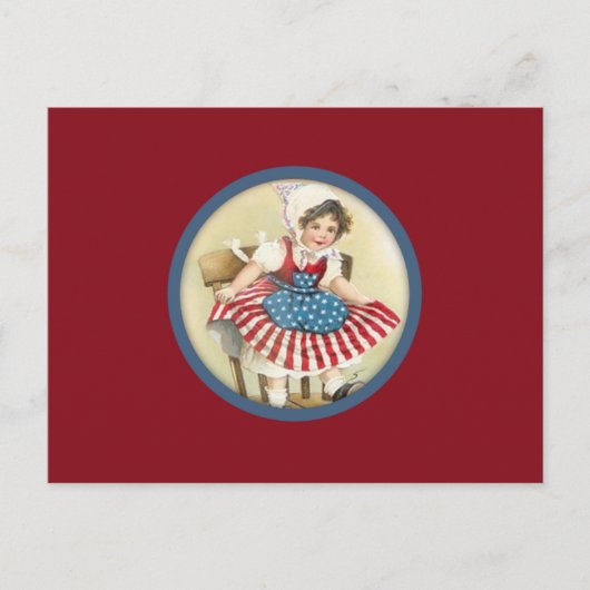 ヴィンテージ愛国児童はがき ポストカード (正面)