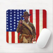 ヴィンテージ愛国兵(アメリカ国旗) マウスパッド (マウス)