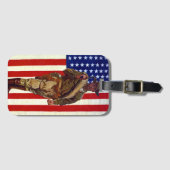 ヴィンテージ愛国兵(アメリカ国旗) ラゲッジタグ (正面横)