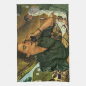 ヴィンテージ愛国医療ナースオン電話 キッチンタオル (縦)