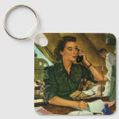 ヴィンテージ愛国医療ナースオン電話 キーホルダー (正面)